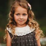 Ren + Rouge Grey Dobby Lace Collar Dress - Let Them Be Little, A Baby & Children's Clothing Boutique