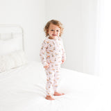 Pineapple Sunshine Long Sleeve 2 Piece Ruffle Pajama - Pink Fox - Let Them Be Little, A Baby & Children's Clothing Boutique