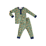 Pineapple Sunshine Long Sleeve 2 Piece Pajama - Green Fox - Let Them Be Little, A Baby & Children's Clothing Boutique