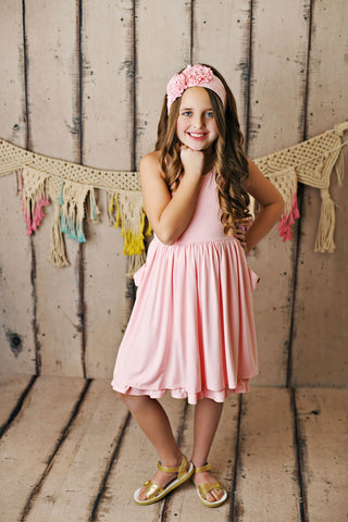 Swoon Baby Pocket Essential Dress - Blush SBS 2173 - Let Them Be Little, A Baby & Children's Boutique
