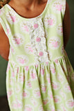 Serendipity Dress w/ Capri Leggings - 2213 Mint Tulip Collection - Let Them Be Little, A Baby & Children's Clothing Boutique