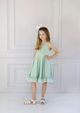 Serendipity Sage Girlie Ribbed Dress - 2271 Girlie Ribbed Collection - Let Them Be Little, A Baby & Children's Clothing Boutique