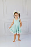 Serendipity Sage Girlie Ribbed Dress - 2271 Girlie Ribbed Collection - Let Them Be Little, A Baby & Children's Clothing Boutique