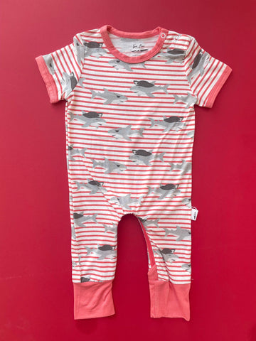 Two Peas Short Sleeve Zip-Pea Romper - Zeus - Let Them Be Little, A Baby & Children's Clothing Boutique