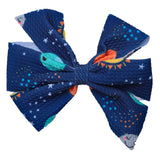 Macaron + Me Nylon Clippy Bow - Peaceful Planets - Let Them Be Little, A Baby & Children's Clothing Boutique