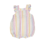 Angel Dear Muslin Smocked Overall Shortie - Rainbow Stripe - Let Them Be Little, A Baby & Children's Clothing Boutique