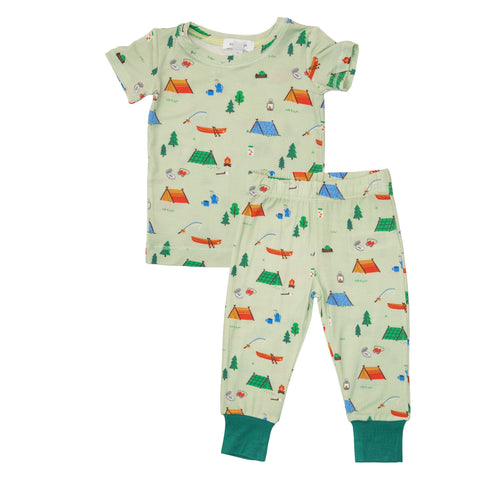 Angel Dear Short Sleeve Loungewear Set - Camping - Let Them Be Little, A Baby & Children's Clothing Boutique