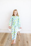 Little Pajama Co. Long Sleeve 2 Piece Set - Blue & Green Chicks - Let Them Be Little, A Baby & Children's Clothing Boutique