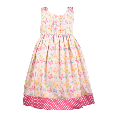 Cotton Kids Applique Back Dress - Butterfly - Let Them Be Little, A Baby & Children's Clothing Boutique