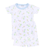Magnolia Baby Shorts PJ Set - On the Green Blue - Let Them Be Little, A Baby & Children's Clothing Boutique