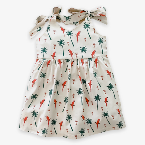 Velvet Fawn Mallory Dress - Parrot Paradise - Let Them Be Little, A Baby & Children's Clothing Boutique