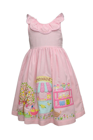 Cotton Kids Embroidered Dress - Lemonade Stand 2.0 - Let Them Be Little, A Baby & Children's Clothing Boutique