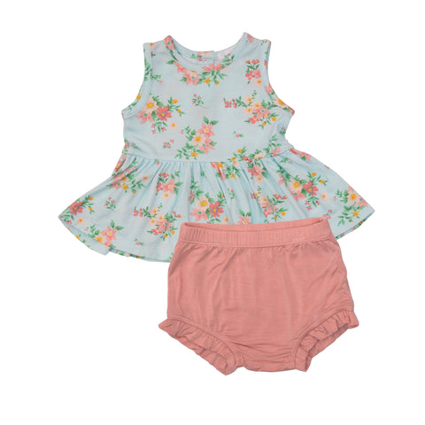 Angel Dear Peplum Tank & High Waist Bloomer Set - Vintage Joy - Let Them Be Little, A Baby & Children's Clothing Boutique