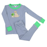 Magnolia Baby Applique Long Sleeve PJ Set - Lucky Pup - Let Them Be Little, A Baby & Children's Clothing Boutique