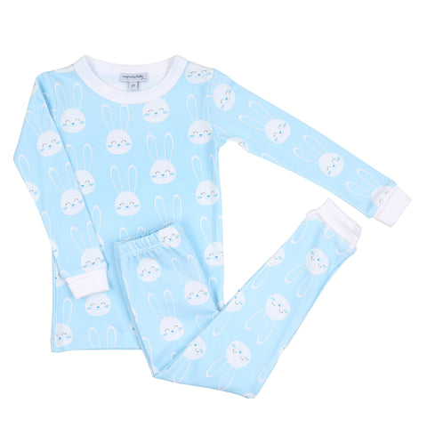 Magnolia Baby Long Sleeve PJ Set - All Ears Blue - Let Them Be Little, A Baby & Children's Clothing Boutique