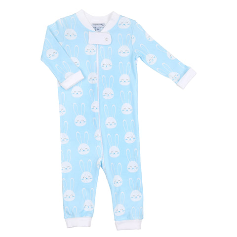 Magnolia Baby Zipped PJ Romper - All Ears Blue - Let Them Be Little, A Baby & Children's Clothing Boutique