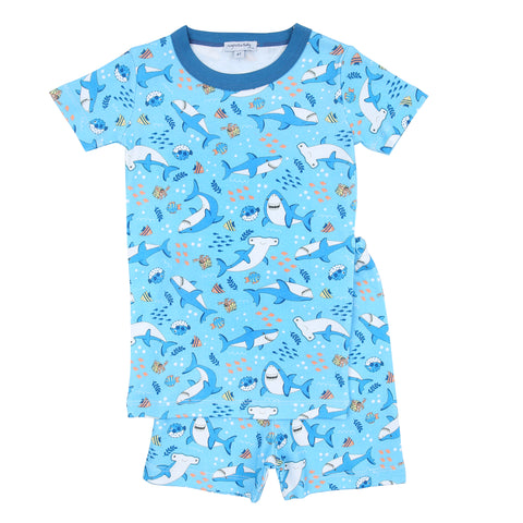Magnolia Baby Shorts PJ Set - Shark Zone - Let Them Be Little, A Baby & Children's Clothing Boutique