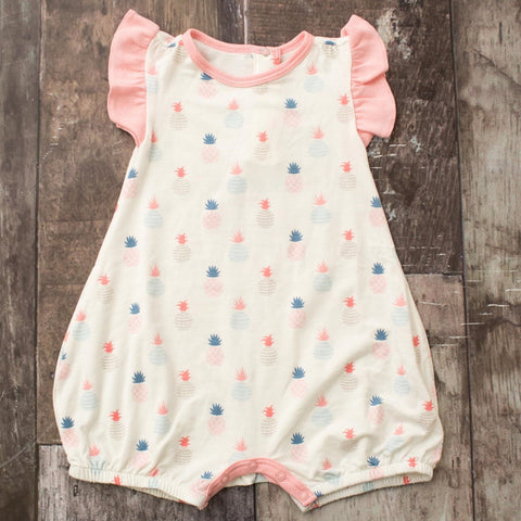 Bestaroo Flutter Romper - Pineapple Pink - Let Them Be Little, A Baby & Children's Boutique