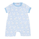 Magnolia Baby Printed Shorts Playsuit - Bunnies Blue - Let Them Be Little, A Baby & Children's Boutique