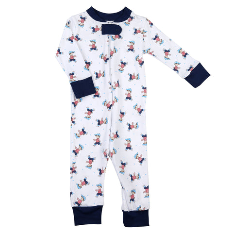 Magnolia Baby Zipped PJ Romper - Little Ballplayer - Let Them Be Little, A Baby & Children's Clothing Boutique