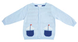 Angel Dear Knit Cardigan - Nautical Boats - Let Them Be Little, A Baby & Children's Boutique