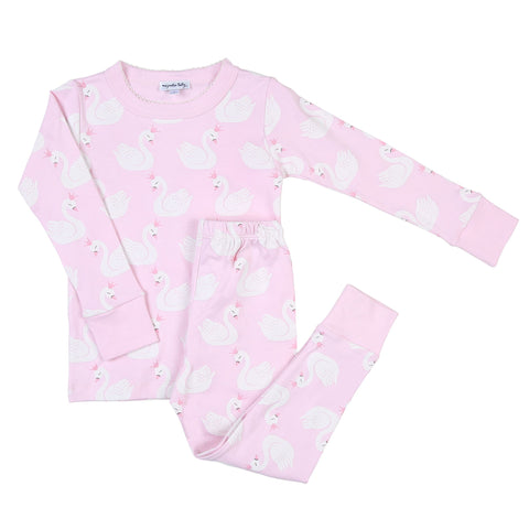 Magnolia Baby Long Sleeve PJ Set - Cisne - Let Them Be Little, A Baby & Children's Boutique