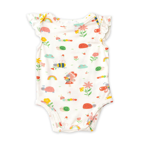 Angel Dear Ruffle Sleeve Bodysuit - Garden Creatures - Let Them Be Little, A Baby & Children's Clothing Boutique