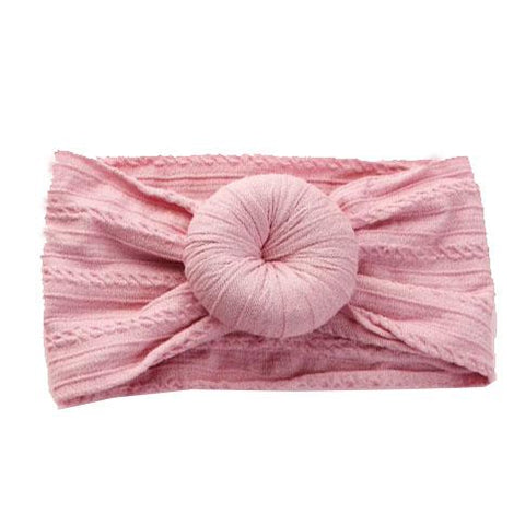 Emerson & Friends Cable Knit Bun Headband - Dusty Rose - Let Them Be Little, A Baby & Children's Boutique
