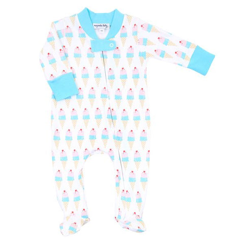 Magnolia Baby Printed Zipper Footie - Two Scoops - Let Them Be Little, A Baby & Children's Clothing Boutique