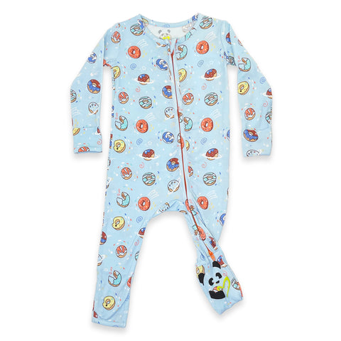 Bellabu Bear Convertible Footie - Space Donuts Blue - Let Them Be Little, A Baby & Children's Clothing Boutique