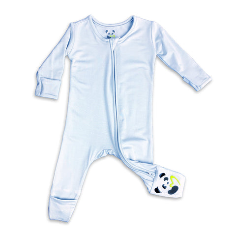 Bellabu Bear Convertible Footie - Sky Blue - Let Them Be Little, A Baby & Children's Boutique
