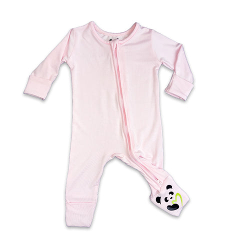 Bellabu Bear Convertible Footie - Blush Pink - Let Them Be Little, A Baby & Children's Boutique