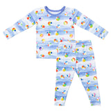 Macaron + Me Long Sleeve Toddler PJ Set - Beach Balls - Let Them Be Little, A Baby & Children's Clothing Boutique