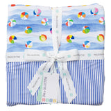 Macaron + Me Triple Layer Stroller Blanket - Beach Balls / Seersucker Stripe - Let Them Be Little, A Baby & Children's Clothing Boutique