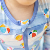 Macaron + Me Zipper Romper - Beach Balls - Let Them Be Little, A Baby & Children's Clothing Boutique