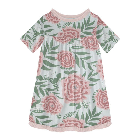 Kickee Pants Print Classic Short Sleeve Swing Dress - Fresh Air Florist - Let Them Be Little, A Baby & Children's Clothing Boutique