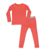 Bellabu Bear 2 piece PJ Set - Coral Red - Let Them Be Little, A Baby & Children's Clothing Boutique
