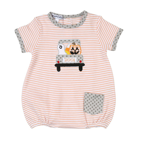 Magnolia Baby Applique Short Sleeve Bubble - Trunk and Treat - Let Them Be Little, A Baby & Children's Clothing Boutique