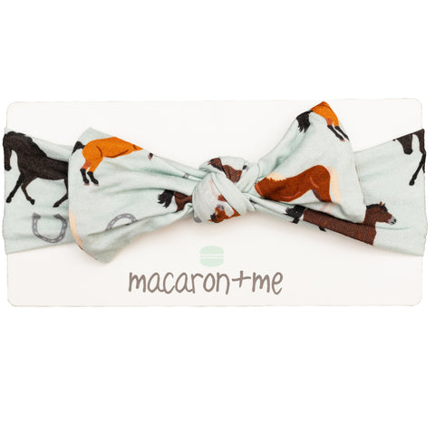 Macaron + Me Bow Headband - Western Horses - Let Them Be Little, A Baby & Children's Clothing Boutique