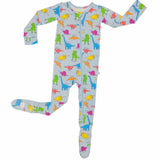 Macaron + Me Zipper Footsie - Neon Dino - Let Them Be Little, A Baby & Children's Clothing Boutique