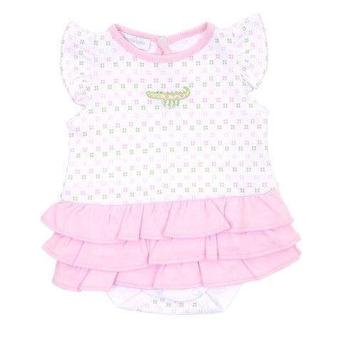 Magnolia Baby Embroidered Ruffle Bubble - Alligator Pie - Let Them Be Little, A Baby & Children's Boutique