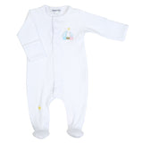 Magnolia Baby Embroidered Snap Footie - Oh Holy Night - Let Them Be Little, A Baby & Children's Clothing Boutique