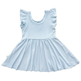 Macaron + Me Flutter Sleeve Swing Dress - Seersucker - Let Them Be Little, A Baby & Children's Clothing Boutique