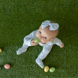 Macaron + Me Zipper Footsie - Seersucker - Let Them Be Little, A Baby & Children's Clothing Boutique