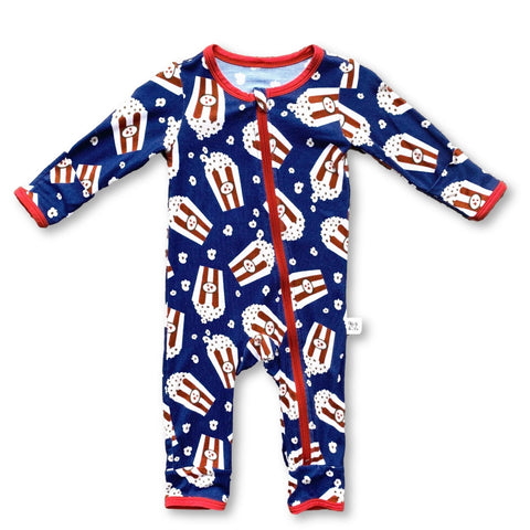 Kozi & Co Zipper Coverall - Popcorn - Let Them Be Little, A Baby & Children's Boutique