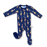 Kozi & Co Snap Footie - Midnight Giraffe - Let Them Be Little, A Baby & Children's Boutique