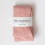 Little Stocking Co. Cable Knit Tights - Blush Pink - Let Them Be Little, A Baby & Children's Clothing Boutique