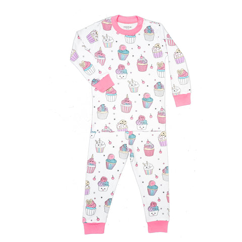 Baby Noomie 2 Piece Long Sleeve PJ Set - Cupcakes - Let Them Be Little, A Baby & Children's Boutique