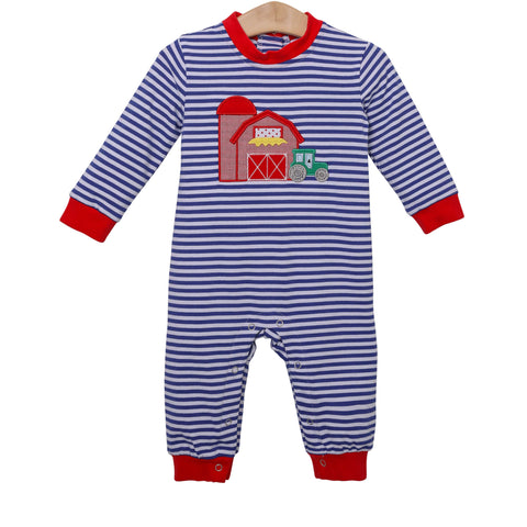 Trotter Street Kids Long Sleeve Romper - Farm - Let Them Be Little, A Baby & Children's Clothing Boutique