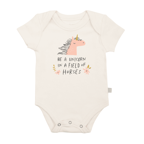 Finn + Emma Graphic Onesie - Field of Horses - Let Them Be Little, A Baby & Children's Boutique